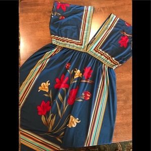 FOREVER 21 Dark Teal Kimono Dress, Size L